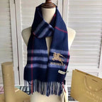 Burberry Classic Check Fringed Cashmere Scarf for Women – product image 9