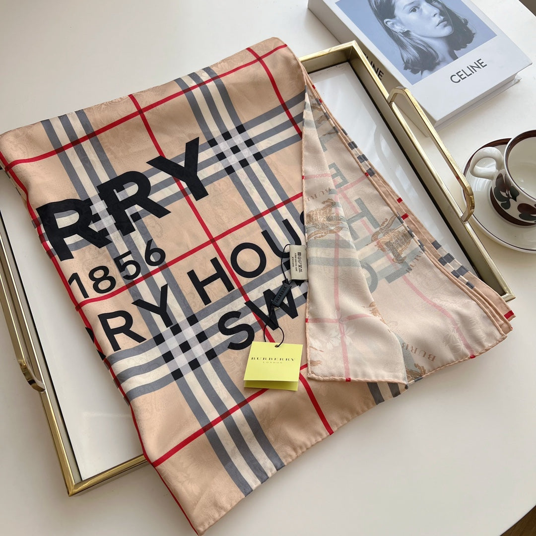 Burberry Four Color Classic Plaid Silk Scarf for Women – product image 11