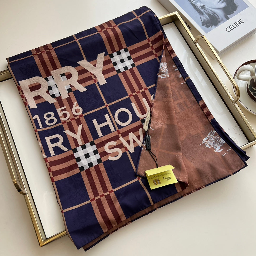 Burberry Four Color Classic Plaid Silk Scarf for Women – product image 17