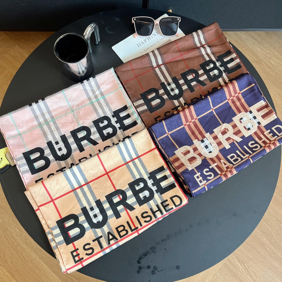 Burberry Four Color Classic Plaid Silk Scarf for Women – product image 9