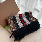 Burberry Monogram-jacquard Cashmere Scarf for Women – product image 4