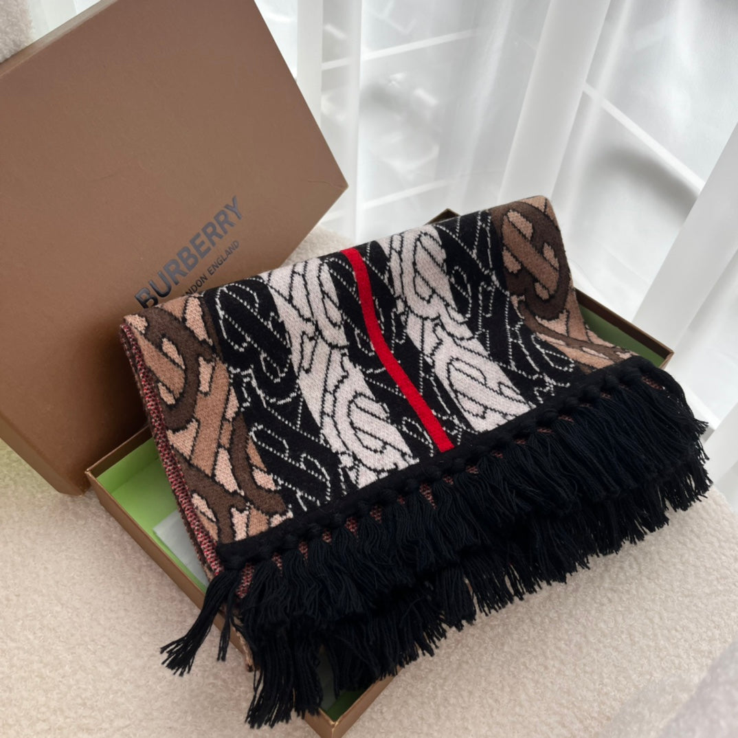 Burberry Monogram-jacquard Cashmere Scarf for Women – product image 4