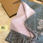 Burberry Solid Monogram Fringed Wool Scarf for Women – product image 12