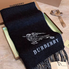 Burberry Solid Monogram Fringed Wool Scarf for Women – product image 14