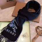 Burberry Solid Monogram Fringed Wool Scarf for Women – product image 15