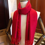 Burberry Solid Monogram Fringed Wool Scarf for Women – product image 21