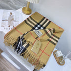 Burberry Wool Classic Plaid Tassel Unisex Scarf – product image 19