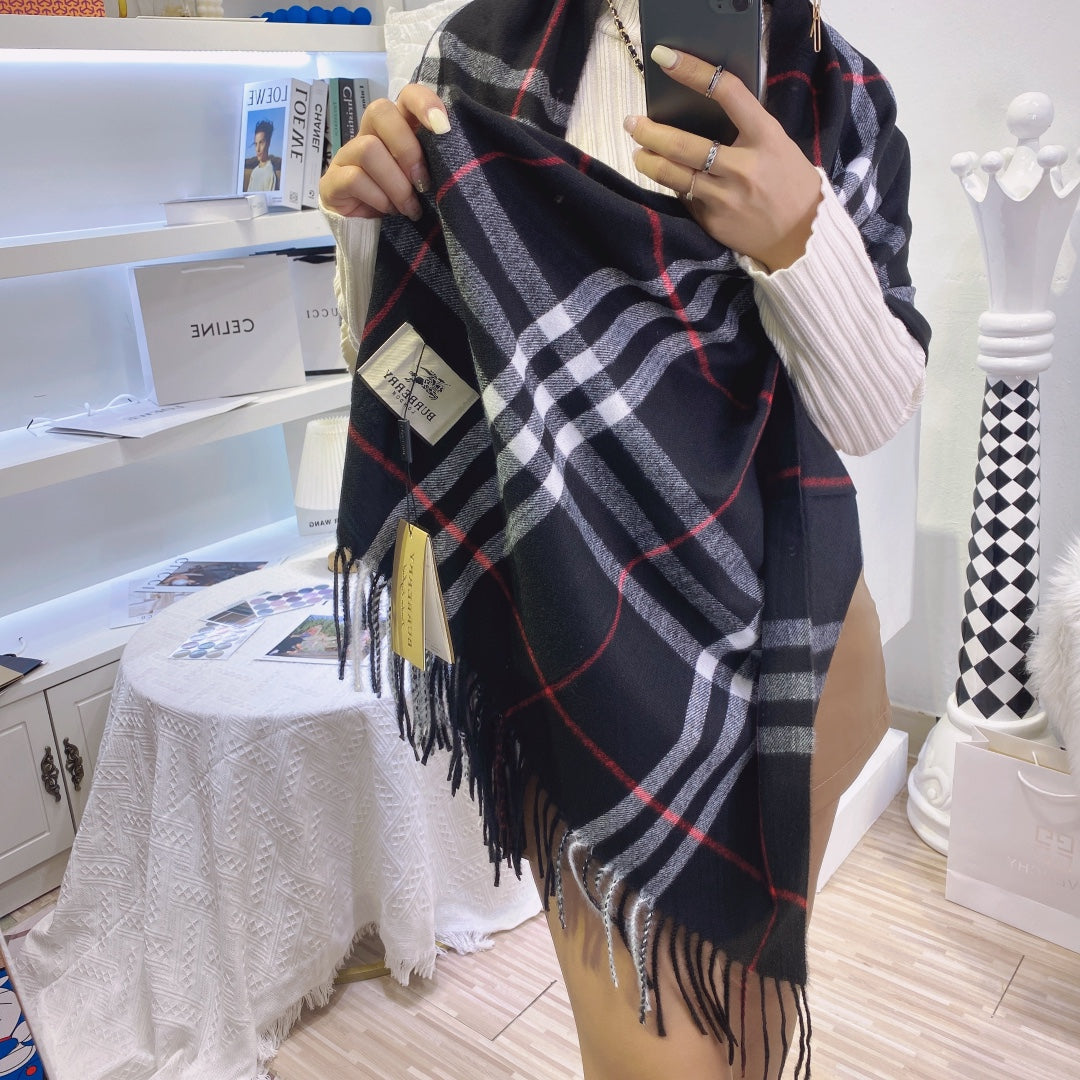 Burberry Wool Classic Plaid Tassel Unisex Scarf – product image 25
