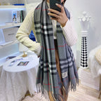 Burberry Wool Classic Plaid Tassel Unisex Scarf – product image 29