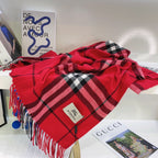 Burberry Wool Classic Plaid Tassel Unisex Scarf – product image 37