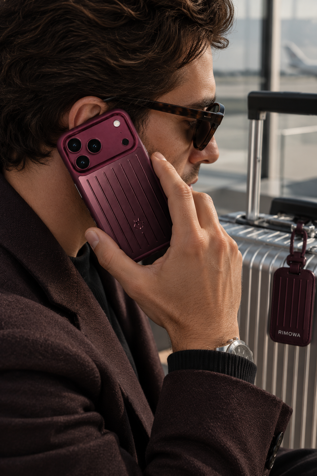 Burgundy RIMOWA iPhone 18 Pro Max Case