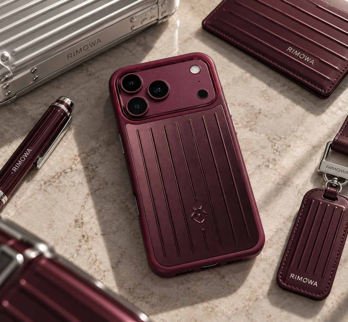 Burgundy RIMOWA iPhone 18 Pro Max Case