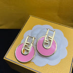 Elegant Pink Drop Earrings