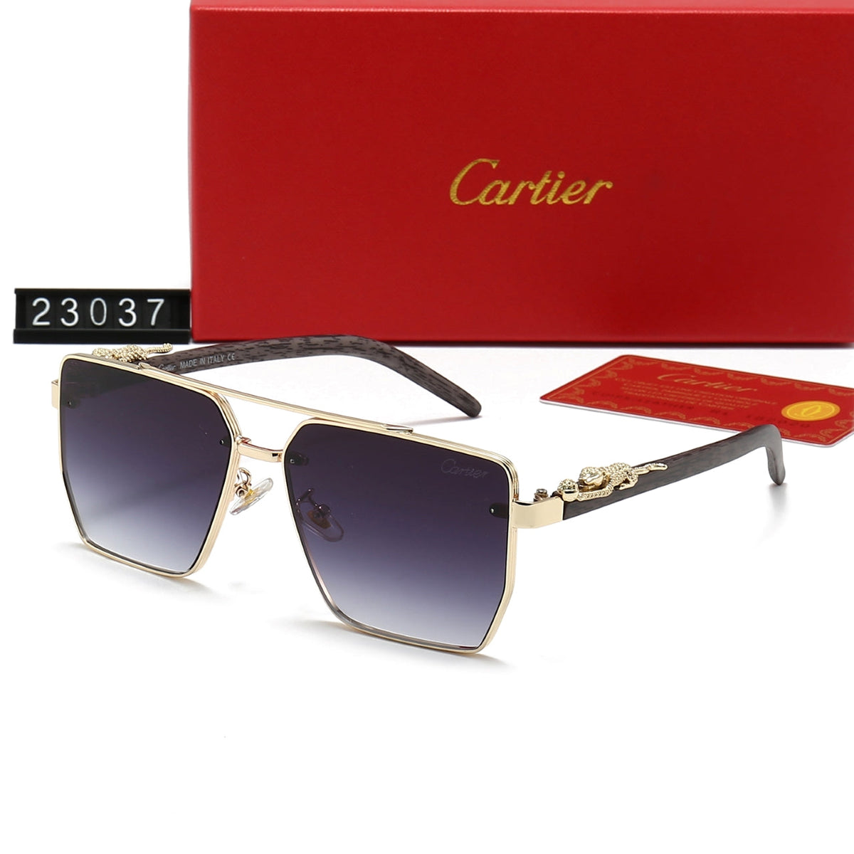 Cartier Aviator Double Bridge Rectangular Polarized Sunglasses for Unisex – product image 5