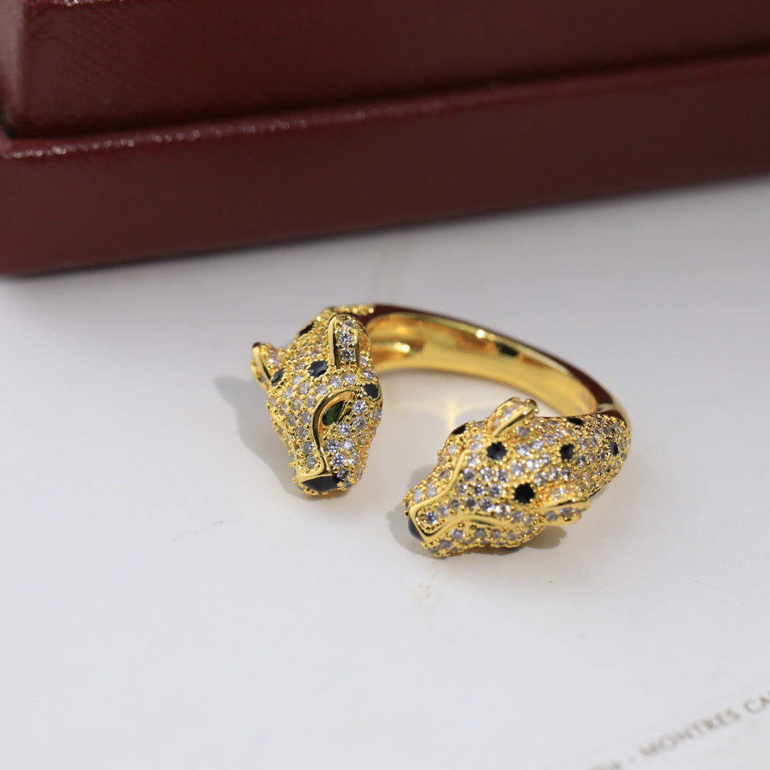 Cartier Crystal Leopard Open Ring – Luxury Designer Jewelry – product image 2