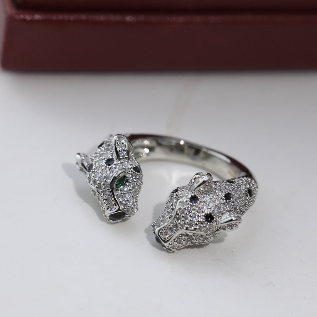 Cartier Crystal Leopard Open Ring – Luxury Designer Jewelry – product image 3