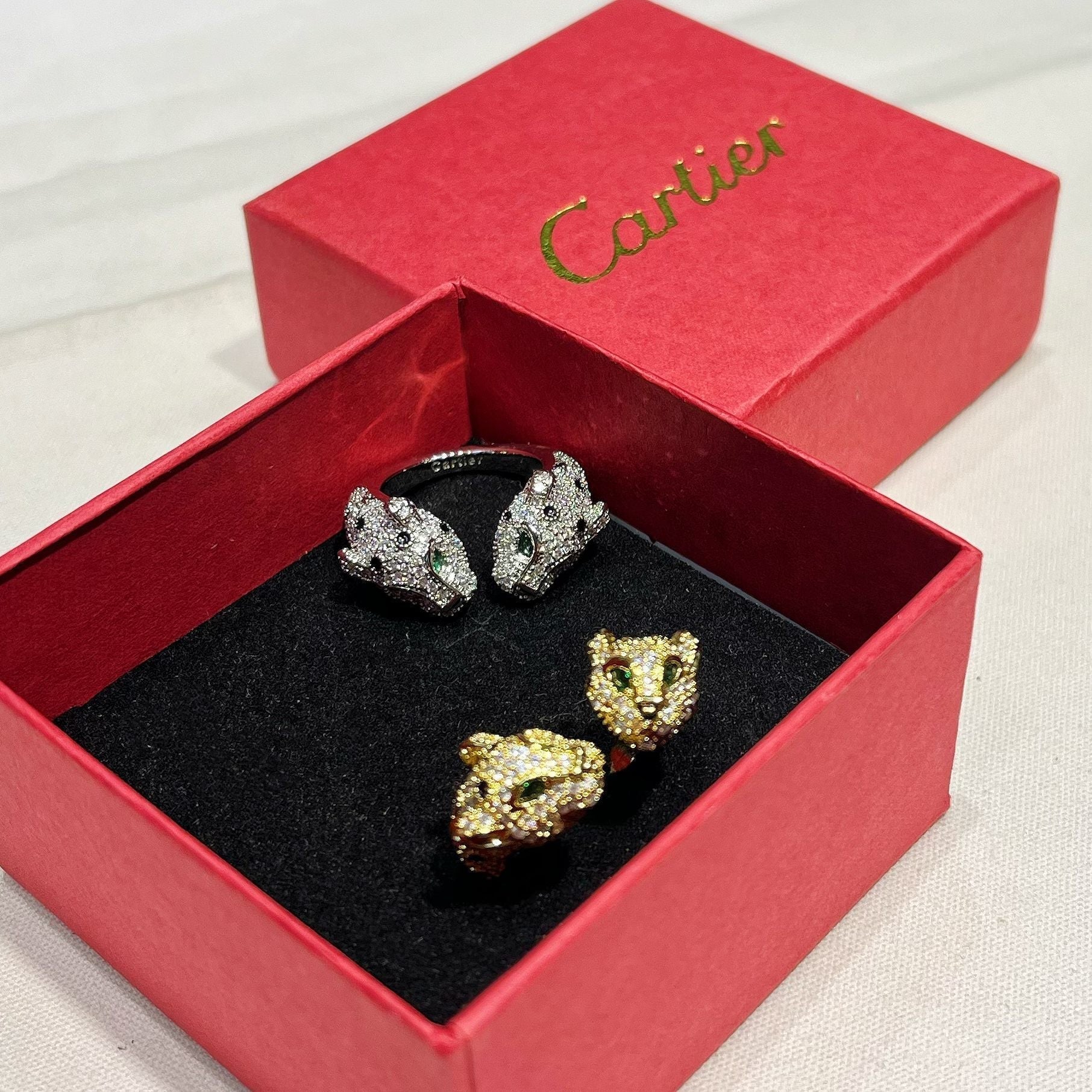 Cartier Crystal Leopard Open Ring – Luxury Designer Jewelry – product image 8