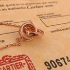 Cartier LOVE Crystal-Set Double Ring Necklace – Luxury Designer Jewelry – product image 12