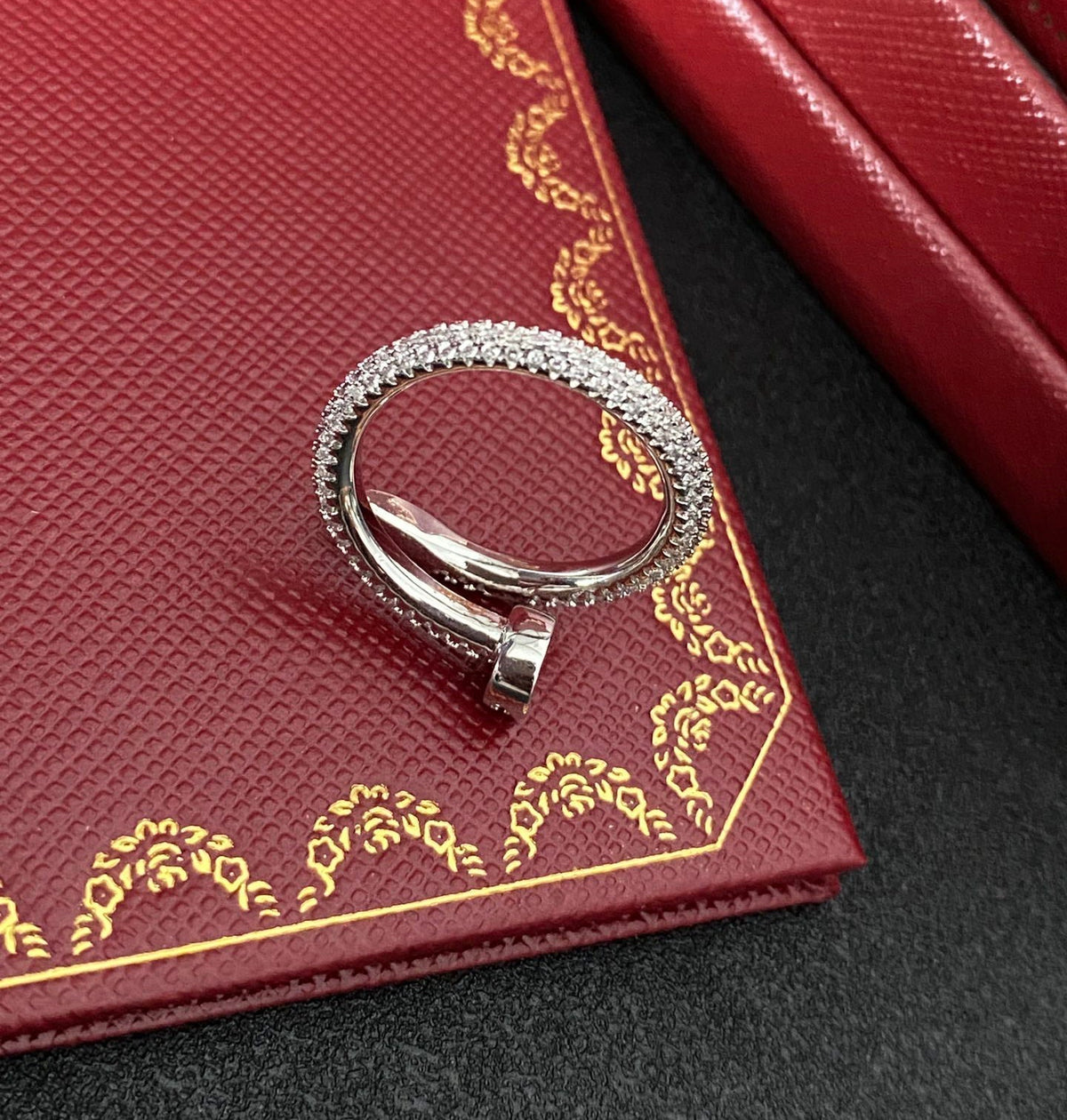 Cartier Luxury Crystal Adjustable Ring – Luxury Designer Jewelry – product image 2