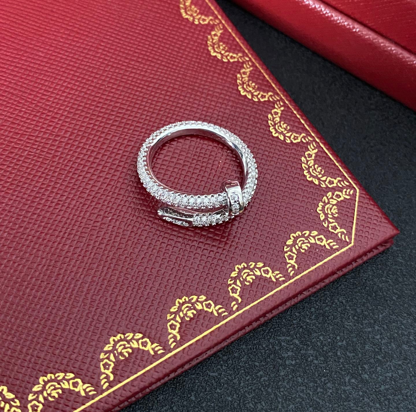 Cartier Luxury Crystal Adjustable Ring – Luxury Designer Jewelry – product image 7