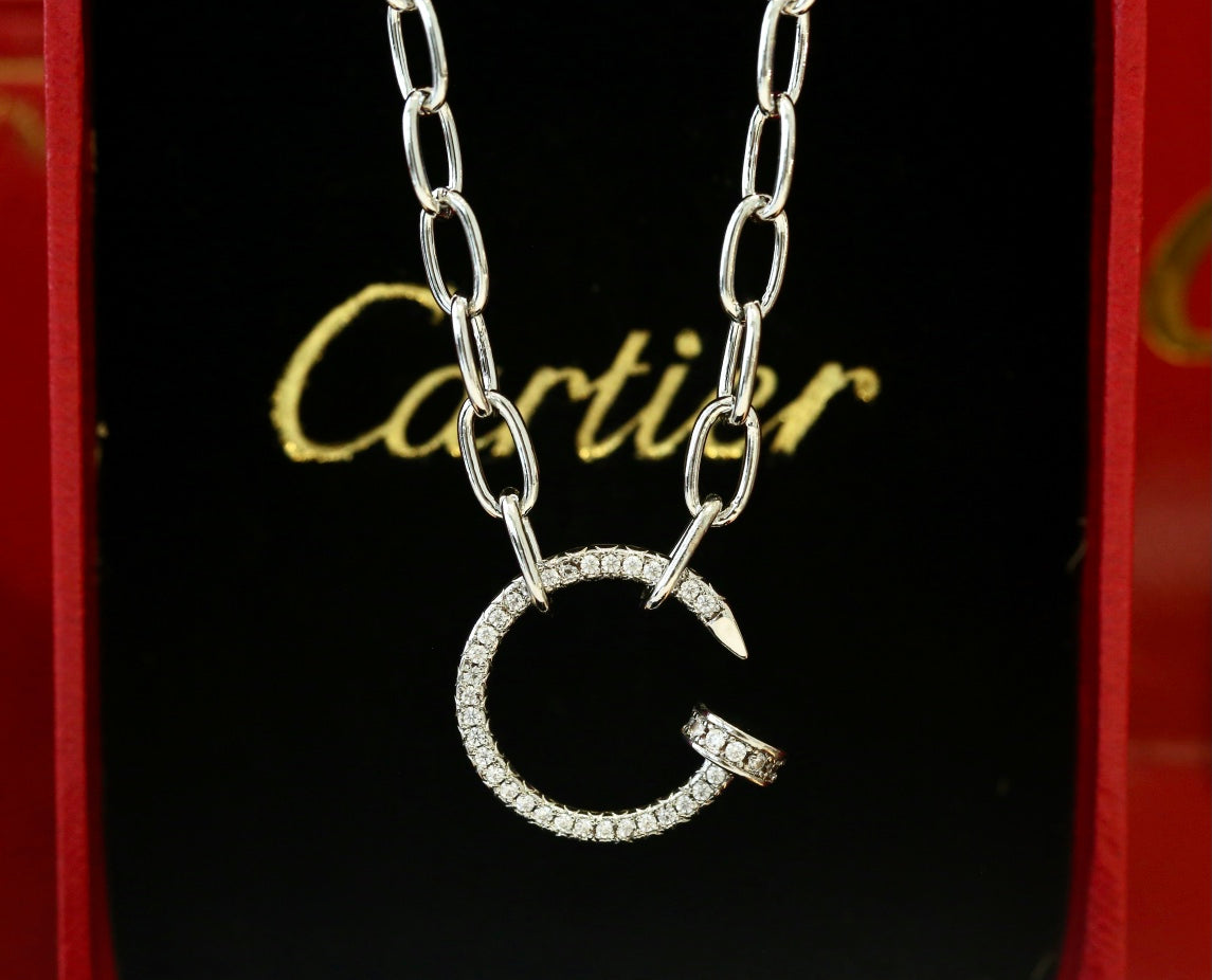 Cartier Nail Rhinestone Necklace – Luxury Designer Jewelry – product image 4