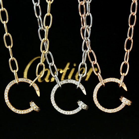 Cartier Nail Rhinestone Necklace – Luxury Designer Jewelry – product image 7
