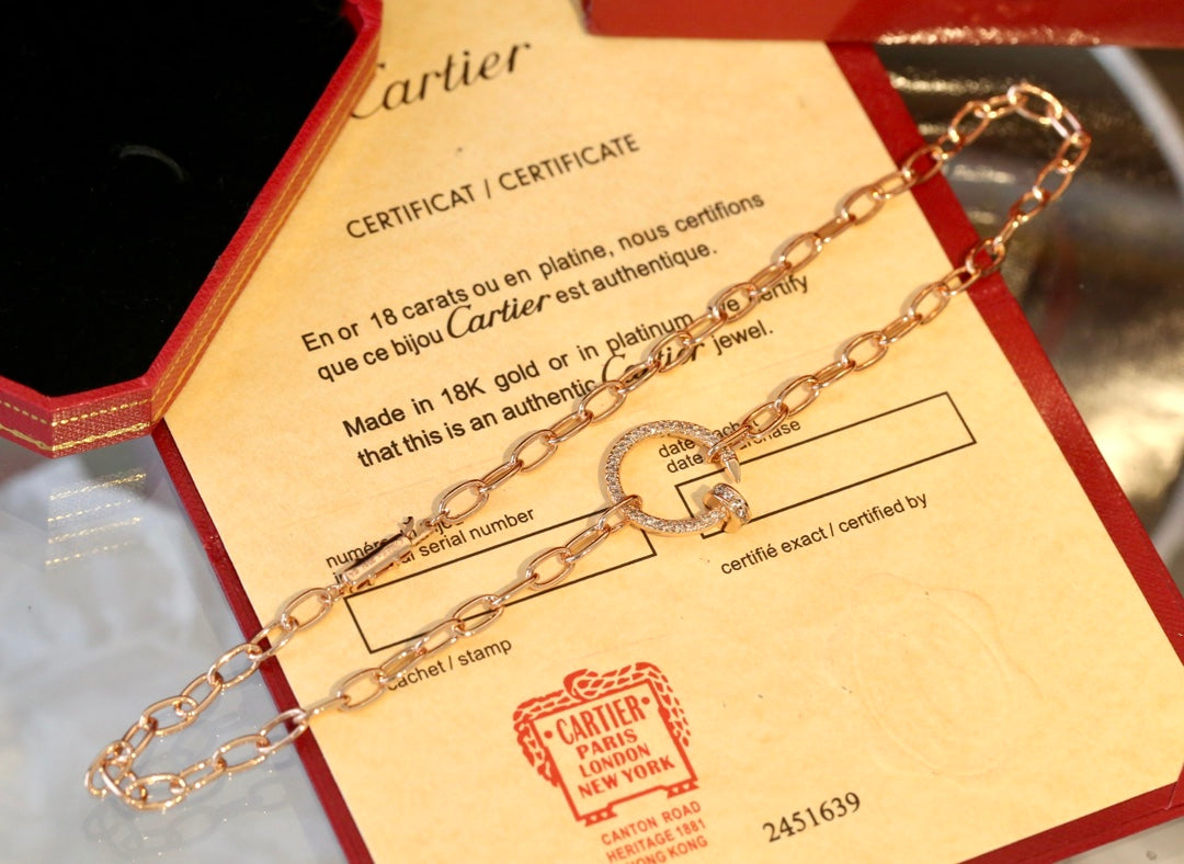 Cartier Nail Rhinestone Necklace – Luxury Designer Jewelry – product image 11