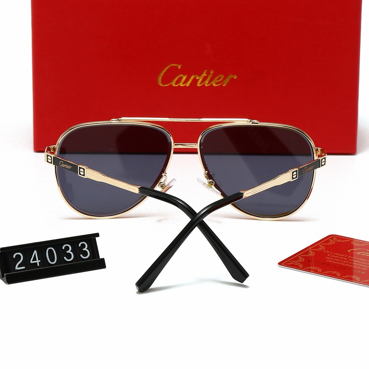 Cartier Oversized metal frame universal Sunglasses for Unisex – product image 8