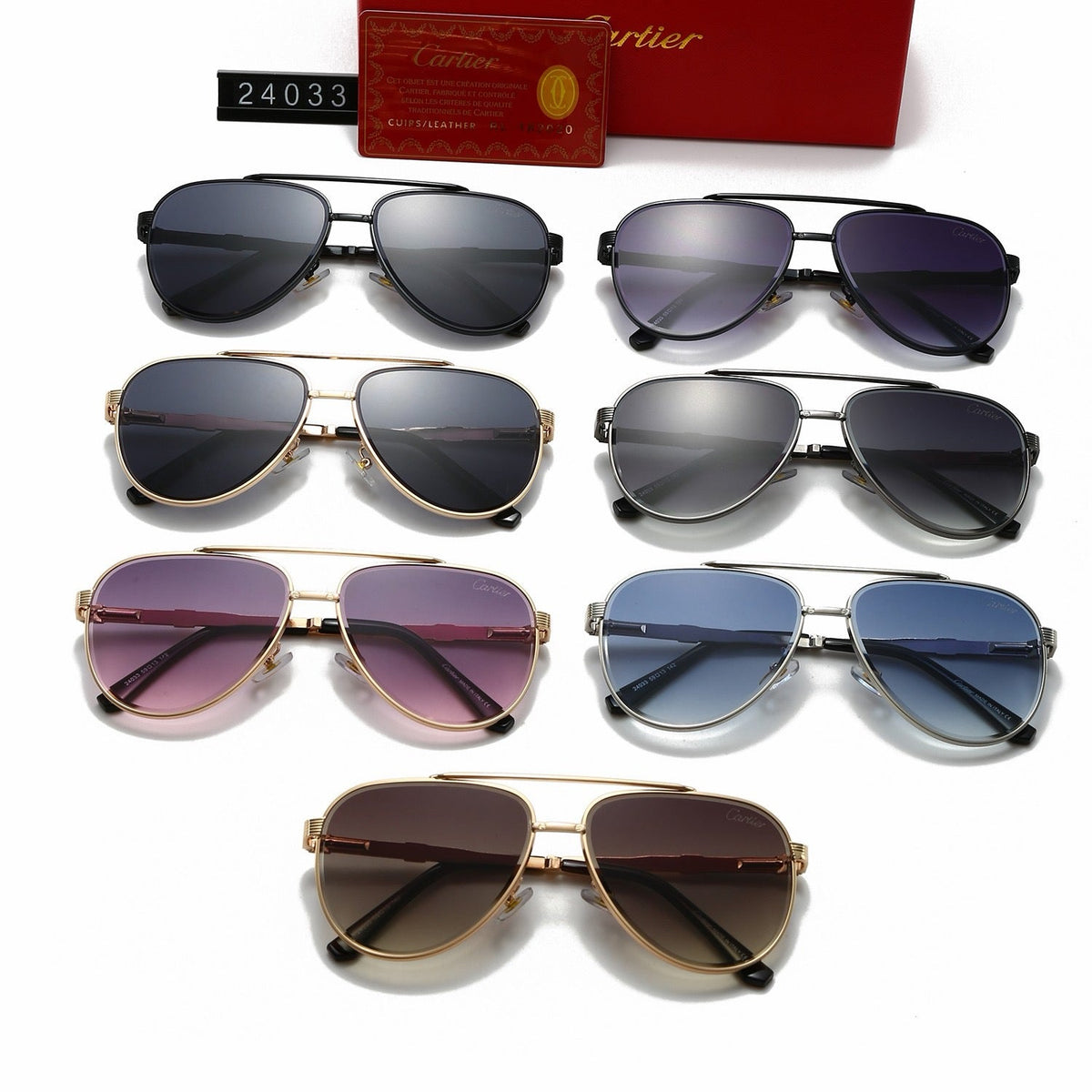 Cartier Oversized metal frame universal Sunglasses for Unisex – product image 9