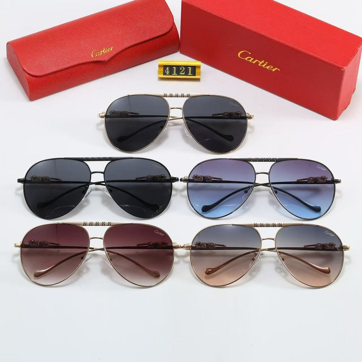 Cartier Oversized metal frame universal Sunglasses for Unisex – product image 8