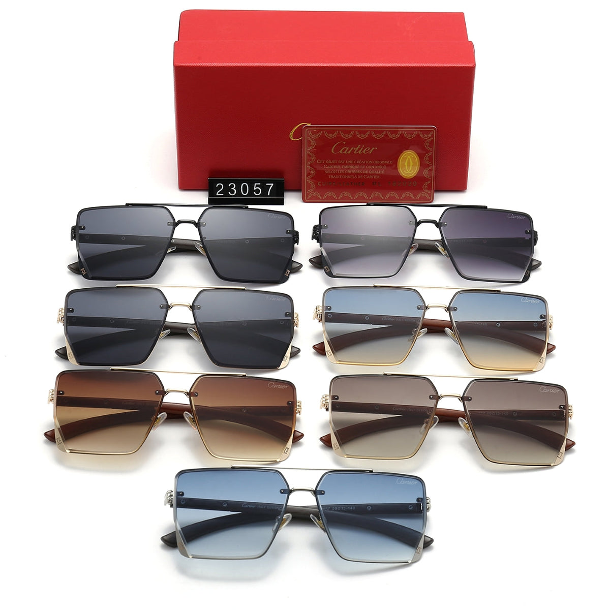 Cartier Oversized Retro Metal Sunglasses for Unisex – product image 16