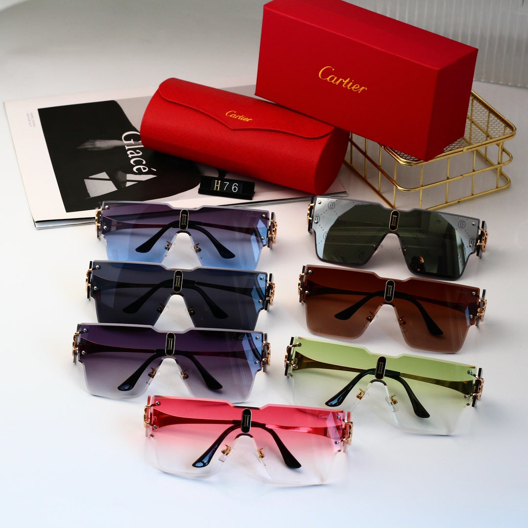 Cartier Rimless Oversized Shield Polarized Sunglasses for Unisex – product image 16