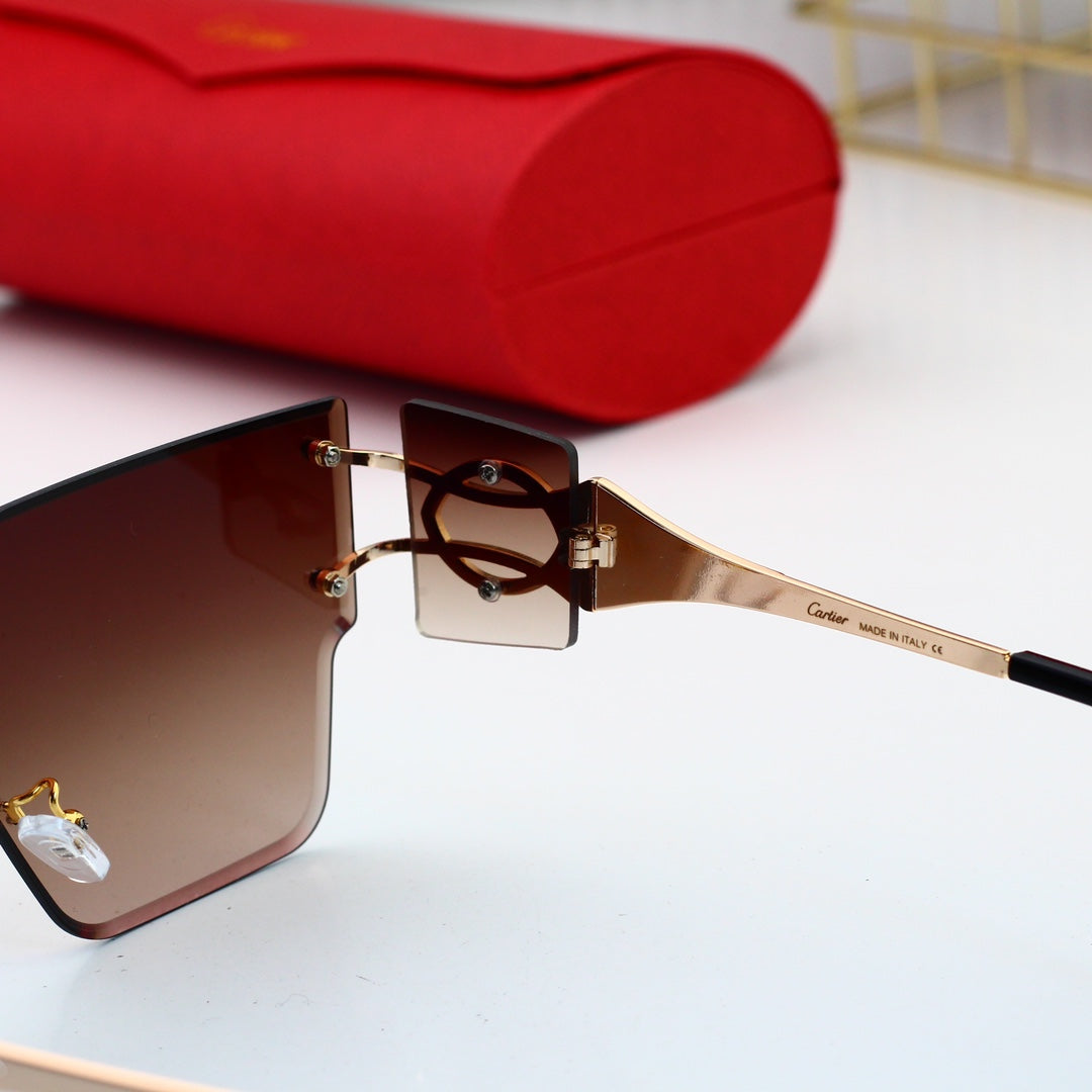 Cartier Rimless Oversized Shield Polarized Sunglasses for Unisex – product image 17