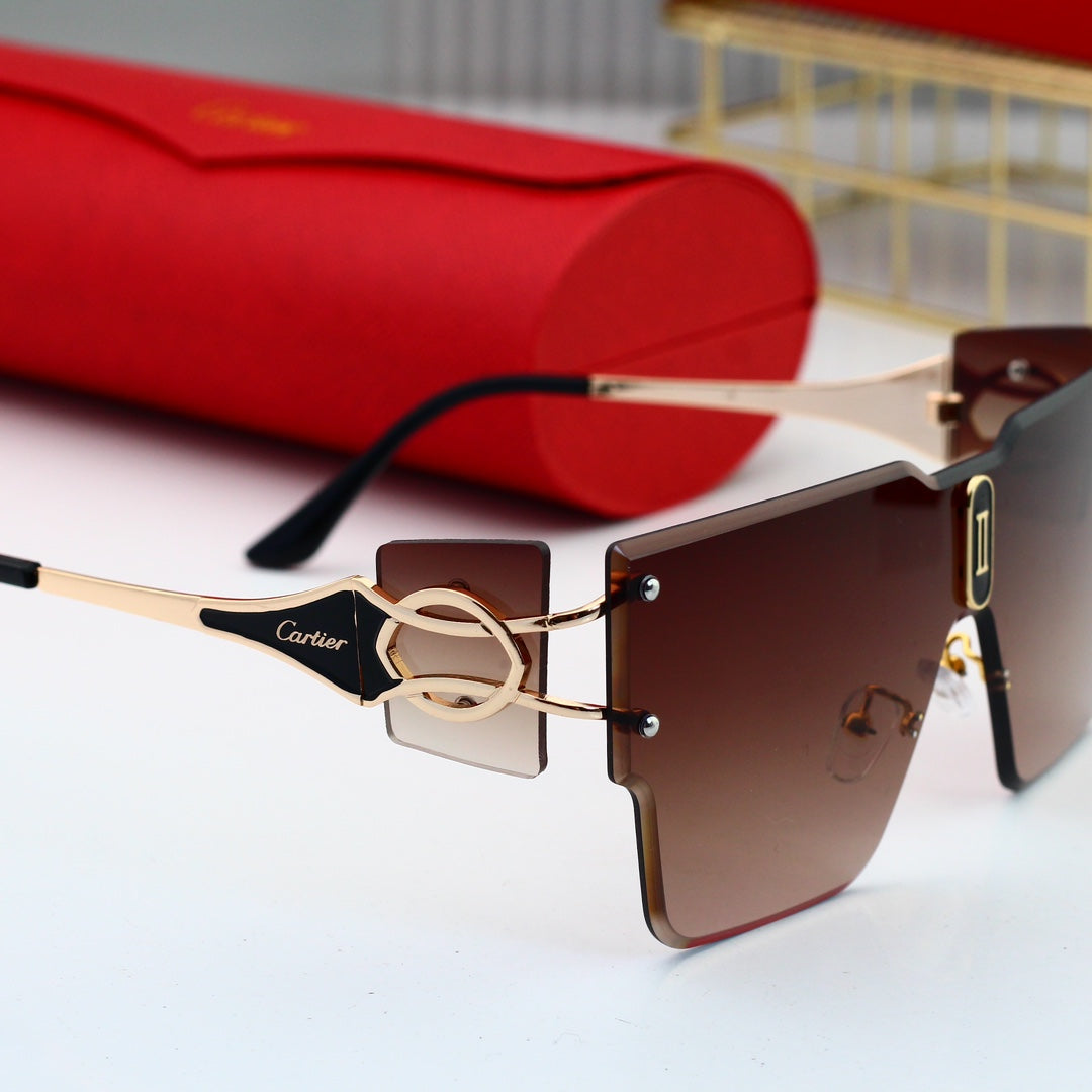 Cartier Rimless Oversized Shield Polarized Sunglasses for Unisex – product image 19