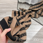Celine Wool Striped Colorblock Jacquard Letter Scarf for Women – product image 10