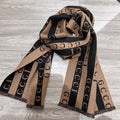 Celine Wool Striped Colorblock Jacquard Letter Scarf for Women – product image 4