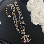 Chanel 3-Layer Leather Letter Pendant Necklace – Luxury Designer Jewelry – product image 1