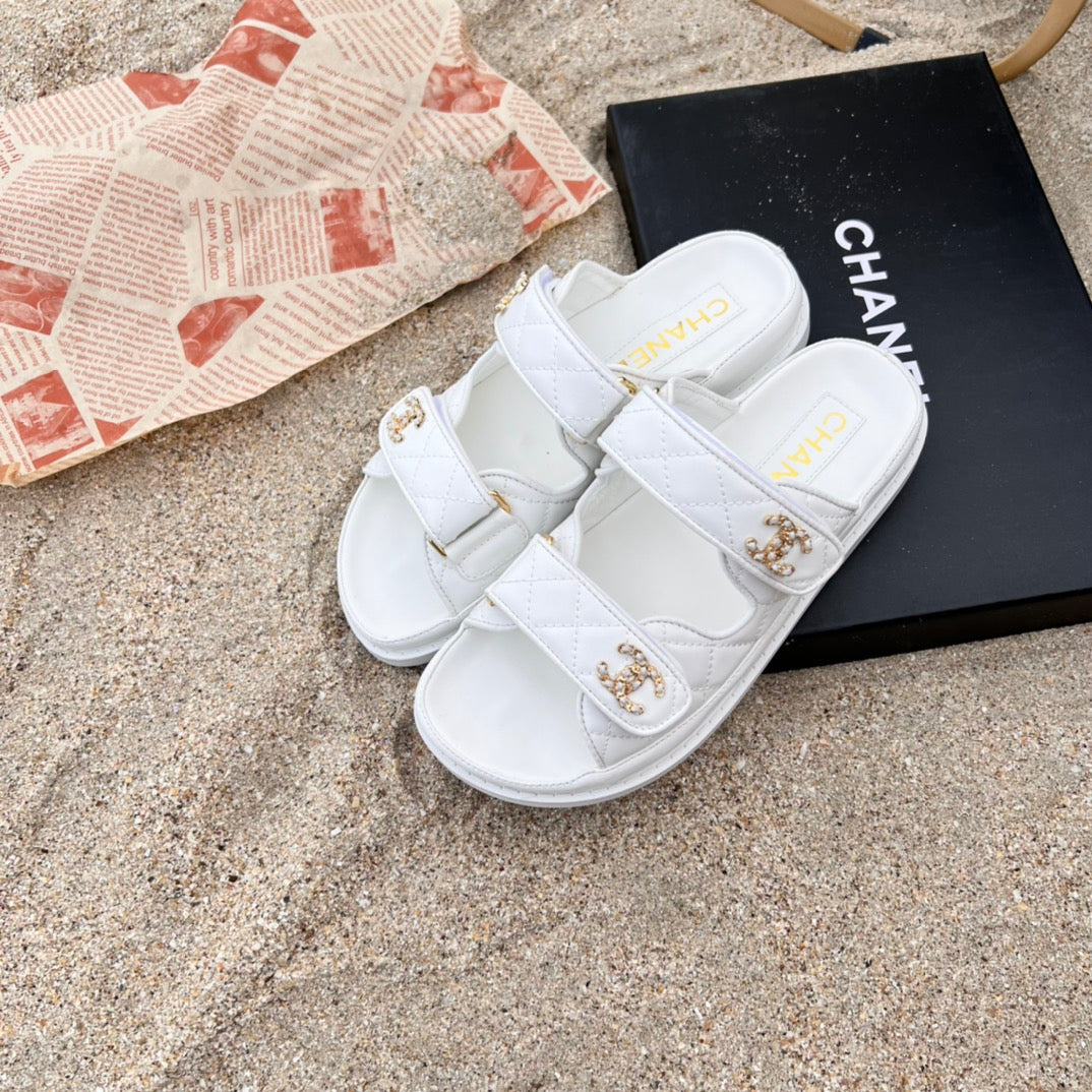 Chanel 6 Colors Velcro Flat Sandals – sandals product image 1