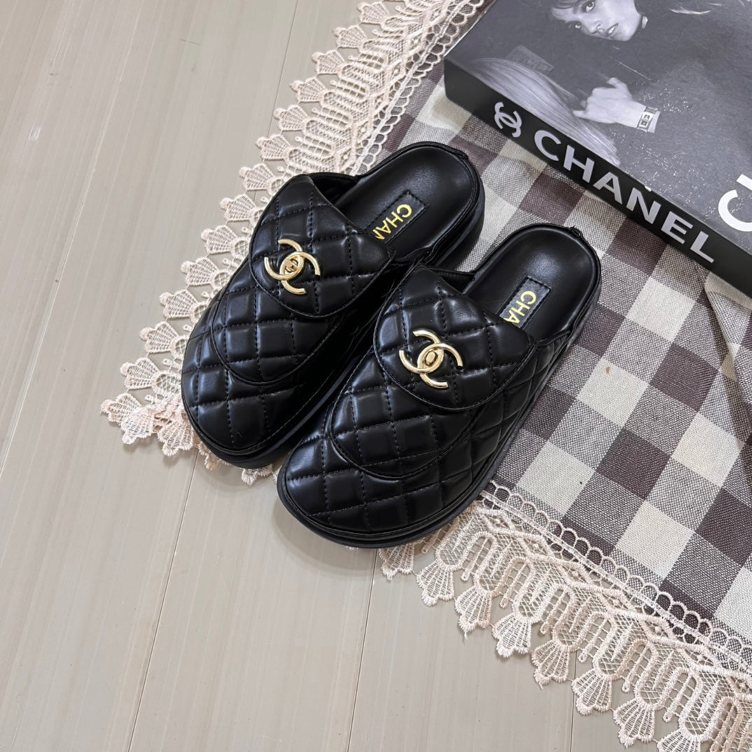 Chanel Buckle Thick Sole Half Slipper – slippers product image 2