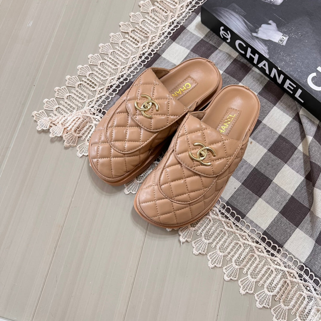 Chanel Buckle Thick Sole Half Slipper – slippers product image 3