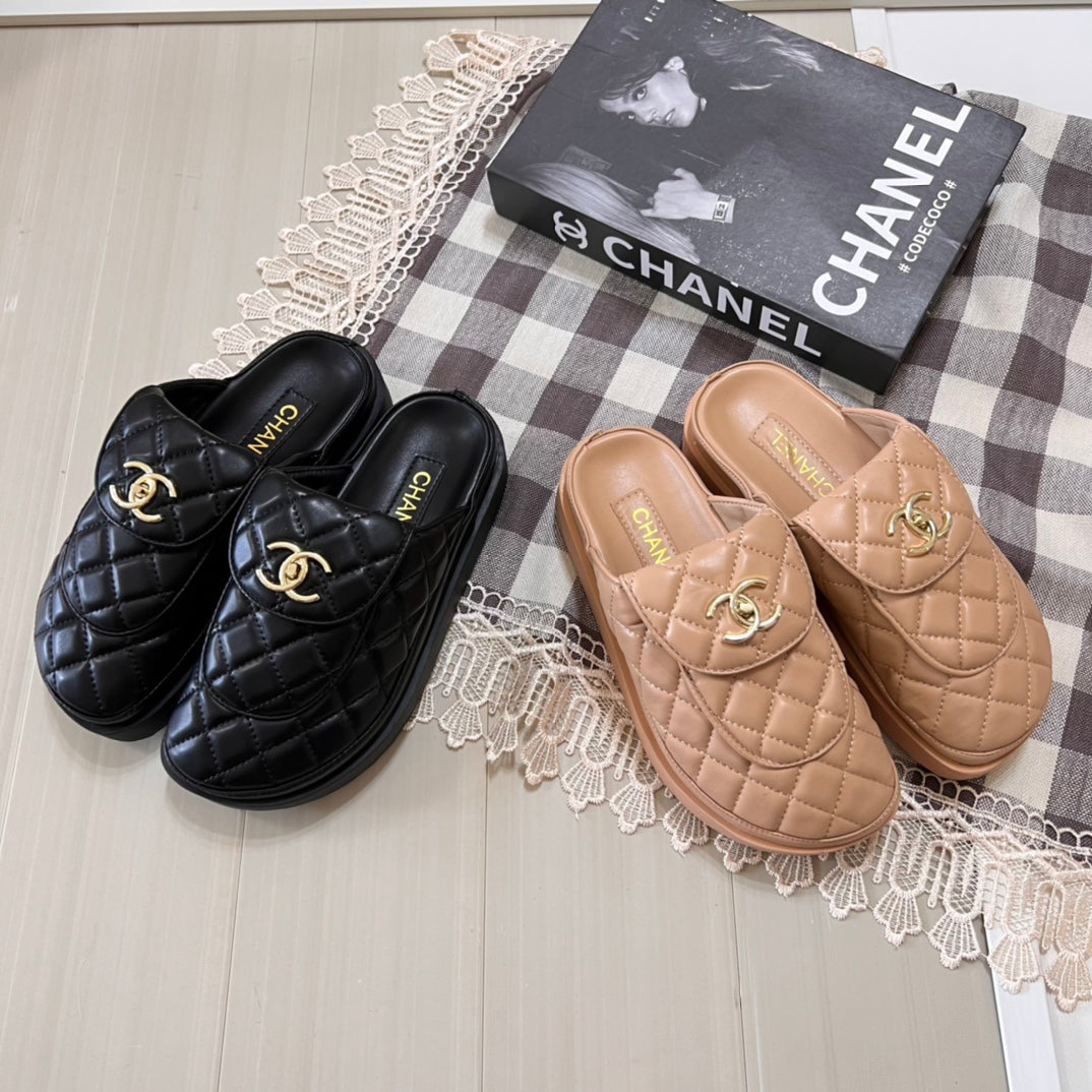 Chanel Buckle Thick Sole Half Slipper – slippers product image 5