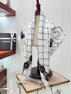 Chanel CC Monogram Camellia Square Silk Scarf for Women – product image 11
