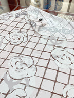 Chanel CC Monogram Camellia Square Silk Scarf for Women – product image 8