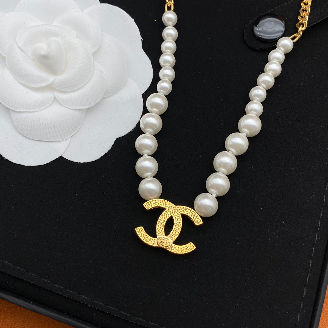 Chanel Chain Stitching Pearl Necklace – Luxury Designer Jewelry – product image 3