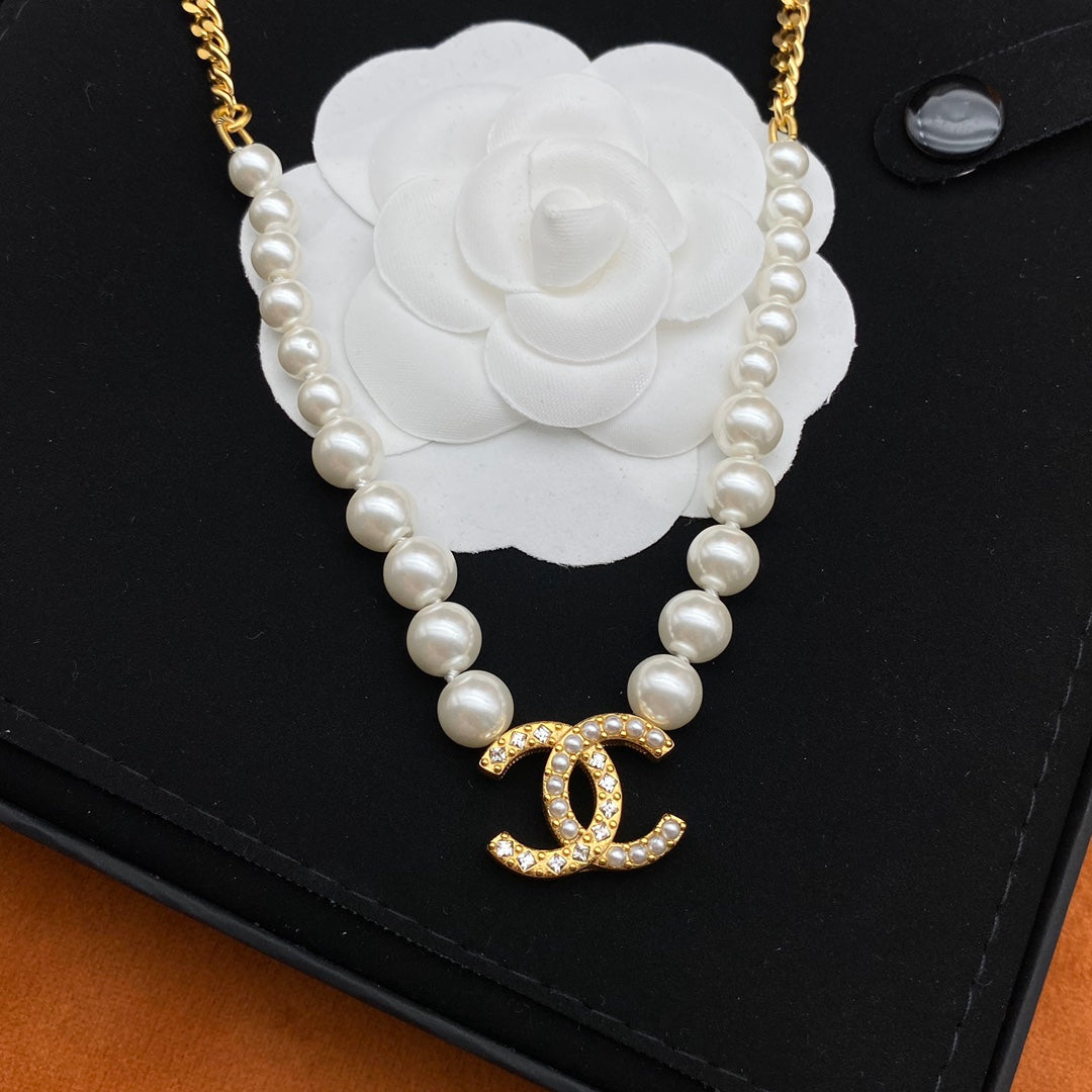 Chanel Chain Stitching Pearl Necklace – Luxury Designer Jewelry – product image 5