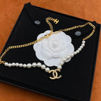 Chanel Chain Stitching Pearl Necklace – Luxury Designer Jewelry – product image 6