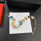 Chanel Colored Crystal Adjustable Bracelet – Luxury Jewelry – product image 3