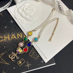 Chanel Colorful Crystal Pendant Pearl Necklace – Luxury Designer Jewelry – product image 3