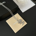 Chanel Crystal Bow Logo Pendant Necklace – Luxury Designer Jewelry – product image 5