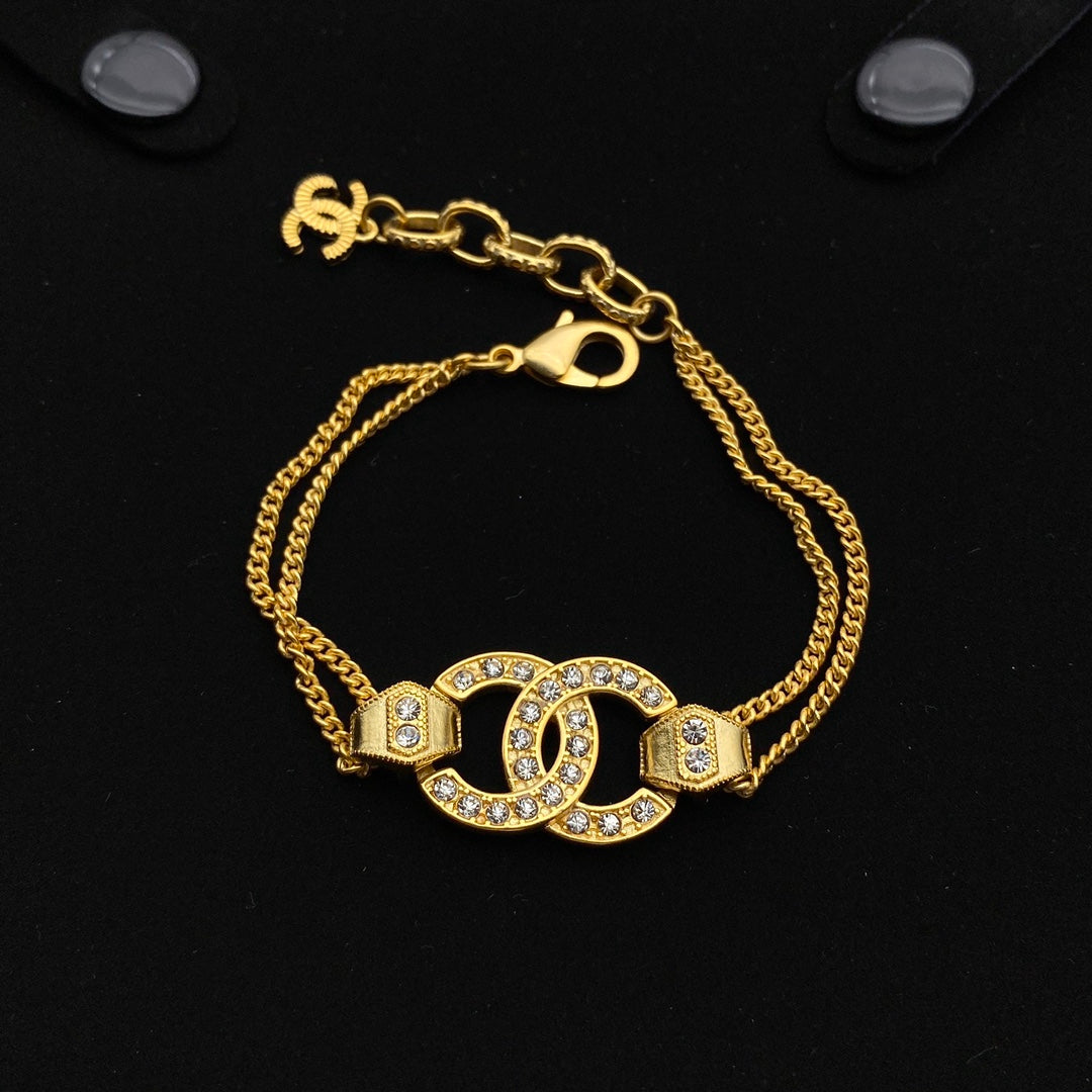 Chanel Crystal Double Layer Bracelet – Luxury Jewelry – product image 1
